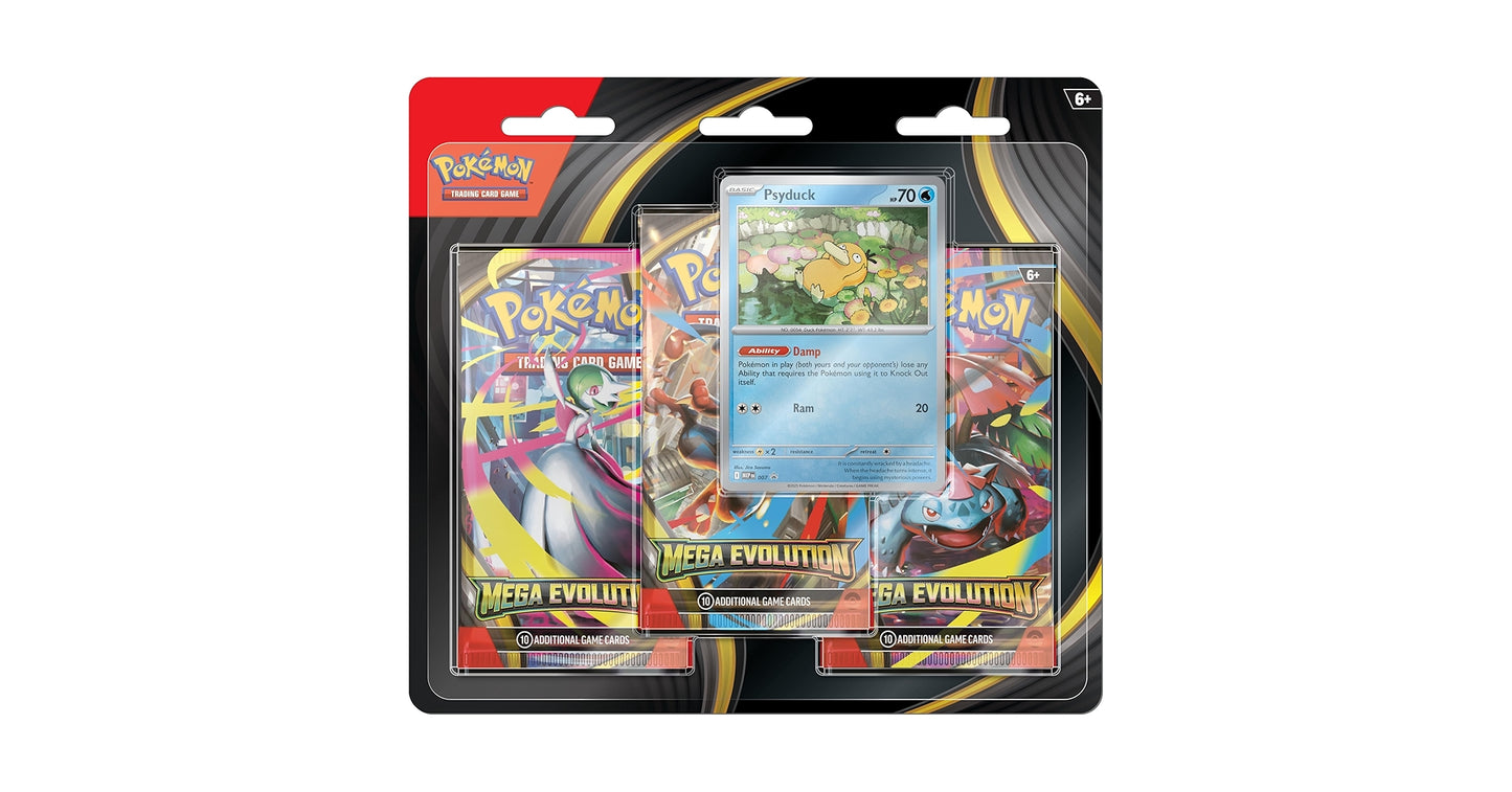 Pokemon TCG Mega Evolution 3 Pack Blister - Psyduck